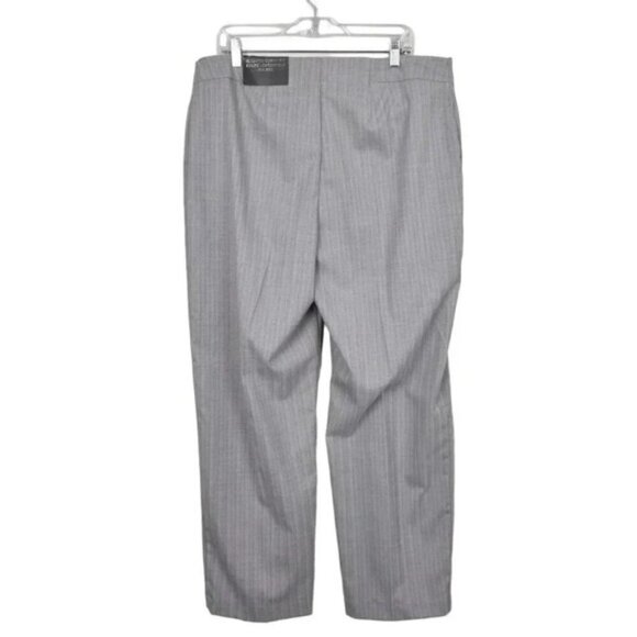 NWT Penningtons Pants Slightly Curvy Fit Gray Straight Leg Size 16 - Picture 6 of 11